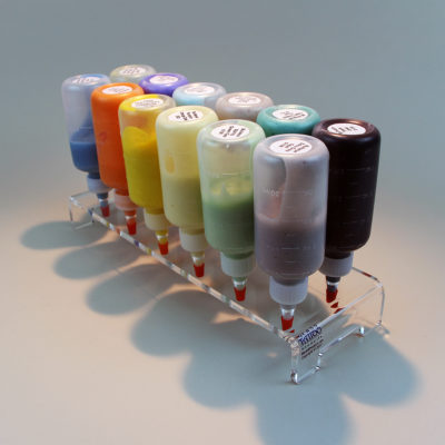 Glass Tattoo® Squeeze Bottles & Caddy - 12 Pack (color sold separately)