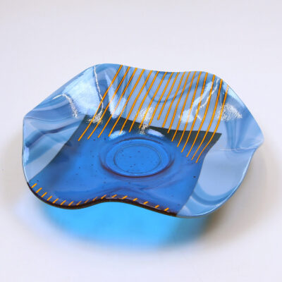 Fused Glass Strung-Out Bowl